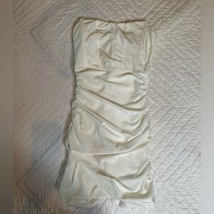 WHITE CORSET TIGER MIST DRESS